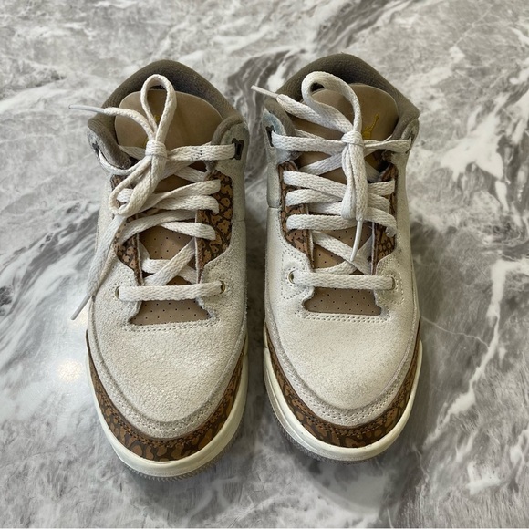 Nike Air Jordan 3 Retro Palomino Leather Sneakers High Top Shoes DM0966-102 1Y - Picture 2 of 9